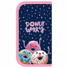Пенал ПИФАГОР, 2 отделения, ламинированный картон, 19&times;11 см, &laquo;Comic donuts&raquo;, 273482
