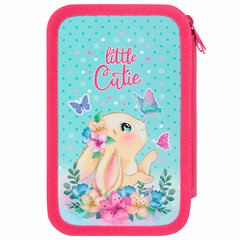 Пенал ПИФАГОР, 3 отделения, ламинированный картон, 19&times;11 см, &laquo;Pretty bunny&raquo;, 273485