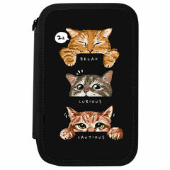 Пенал ПИФАГОР, 3 отделения, ламинированный картон, 19&times;11 см, &laquo;Cool trio&raquo;, 273486