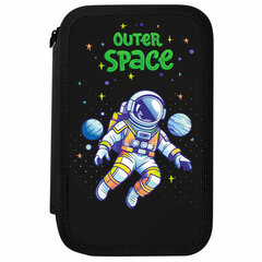 Пенал ПИФАГОР, 3 отделения, ламинированный картон, 19&times;11 см, &laquo;Outer space&raquo;, 273488