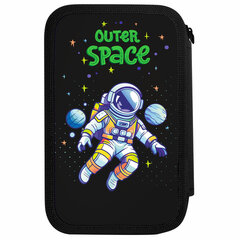 Пенал ПИФАГОР, 3 отделения, ламинированный картон, 19&times;11 см, &laquo;Outer space&raquo;, 273488