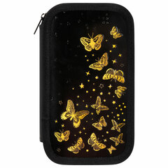 Пенал ЮНЛАНДИЯ, 2 отделения, ламинированный картон, конгрев, 19&times;11 см, &laquo;Golden&raquo;, 273495