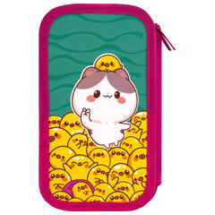 Пенал ЮНЛАНДИЯ, 3 отделения, картон с эффектом soft-touch, 19&times;11 см, &laquo;Duck tales&raquo;, 273500