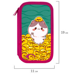 Пенал ЮНЛАНДИЯ, 3 отделения, картон с эффектом soft-touch, 19&times;11 см, &laquo;Duck tales&raquo;, 273500