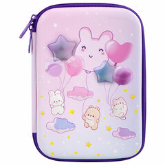 Пенал BRAUBERG KIDS большой удобный с откидной планкой, EVA, 22&times;15&times;4 см, &laquo;Dreamy clouds&raquo;, 273507