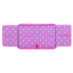 Пенал BRAUBERG, 1 отделение, 2 откидные планки, полиэстер, 21&times;14 см, &laquo;Paw prints&raquo;, 273526