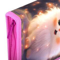 Пенал BRAUBERG, 1 отделение, 2 откидные планки, полиэстер, 21&times;14 см, &laquo;Tiny beauty&raquo;, 273527