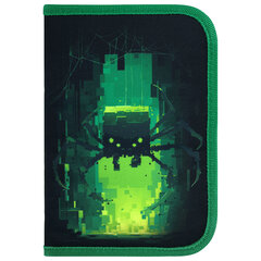 Пенал BRAUBERG, 1 отделение, 2 откидные планки, полиэстер, 21&times;14 см, &laquo;Digital spider&raquo;, 273528