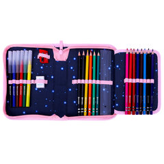 Пенал BRAUBERG с наполнением, 1 отделение, 1 откидная планка, 24 предмета, 21&times;14 см, &laquo;Night catcher&raquo;, 273530