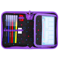 Пенал BRAUBERG с наполнением, 1 отделение, 1 откидная планка, 24 предмета, 21&times;14 см, &laquo;Radiant unicorn&raquo;, 273532