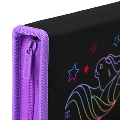 Пенал BRAUBERG с наполнением, 1 отделение, 1 откидная планка, 24 предмета, 21&times;14 см, &laquo;Radiant unicorn&raquo;, 273532