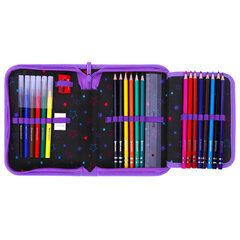 Пенал BRAUBERG с наполнением, 1 отделение, 1 откидная планка, 24 предмета, 21&times;14 см, &laquo;Radiant unicorn&raquo;, 273532