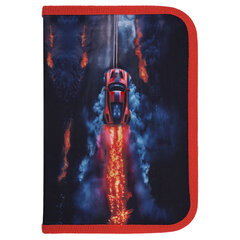 Пенал BRAUBERG с наполнением, 1 отделение, 1 откидная планка, 24 предмета, 21&times;14 см, &laquo;Foggy car&raquo;, 273533