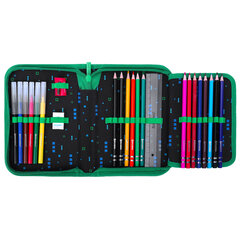 Пенал BRAUBERG с наполнением, 1 отделение, 1 откидная планка, 24 предмета, 21&times;14 см, &laquo;Space strike&raquo;, 273534