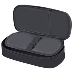 Пенал-органайзер BRAUBERG, 1 отделение, откидная планка, полиэстер, 22&times;10&times;6 см, &laquo;Total black&raquo;, 273577