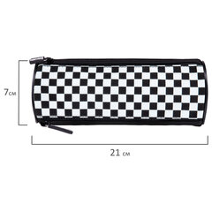 Пенал мягкий BRAUBERG, 3 отделения, нейлон, 21&times;7&times;7 см, &laquo;Black and White&raquo;, 273582