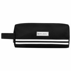 Пенал-органайзер BRAUBERG с ручкой, 2 отделения, полиэстер, 23&times;10 см, черный, 273592