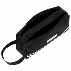 Пенал-органайзер BRAUBERG с ручкой, 2 отделения, полиэстер, 23&times;10 см, черный, 273592