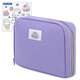 Пенал-органайзер BRAUBERG, 1 отделение, С НАКЛЕЙКАМИ, молния вокруг, канвас, 22x15х6 см, фиолетовый, 273594