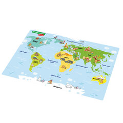 Настольное покрытие BRAUBERG KIDS, А3+, пластик, 46&times;33 см, &laquo;Кот-энтузиаст изучает Мир&raquo;, 273619