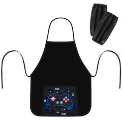 Фартук с нарукавниками для уроков труда ПИФАГОР, 1 карман, 46х54 см, "Lucky gamer", 273627