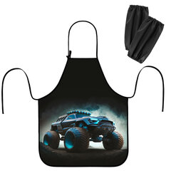 Фартук с нарукавниками для уроков труда ЮНЛАНДИЯ, регулировка по росту, 46х54 см, «Space driver», 273634