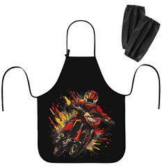 Фартук с нарукавниками для уроков труда ЮНЛАНДИЯ, регулировка по росту, 46х54 см, «Fire moto», 273636