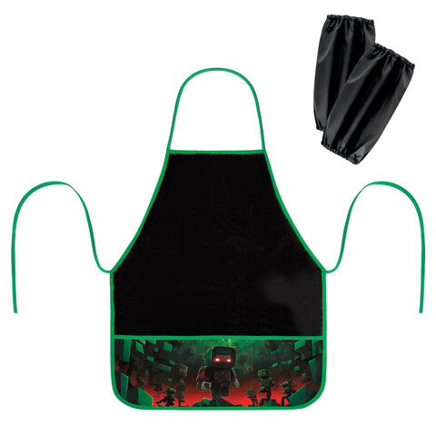 Фартук с нарукавниками для уроков труда BRAUBERG, 3 кармана, 46x54 см, "Night warrior", 273640