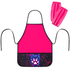 Фартук с нарукавниками для уроков труда BRAUBERG, 3 кармана, 46x54 см, "Pink lava", 273641