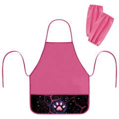 Фартук с нарукавниками для уроков труда BRAUBERG, 3 кармана, 46x54 см, "Pink lava", 273641
