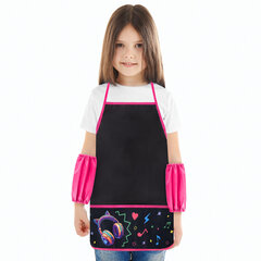 Фартук с нарукавниками для уроков труда BRAUBERG, 3 кармана, 46&times;54 см, &laquo;Headphones&raquo;, 273643