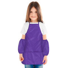 Фартук с нарукавниками для уроков труда ПИФАГОР, 3 кармана, увеличенный размер, 45&times;60 см, фиолетовый, 273748