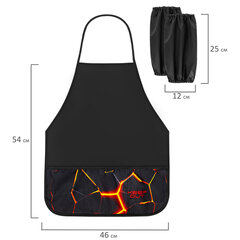 Фартук с нарукавниками для уроков труда BRAUBERG, 3 кармана, 46&times;54 см, &laquo;Keep out&raquo;, 273758