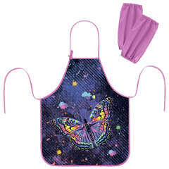 Фартук с нарукавниками для уроков труда ЮНЛАНДИЯ, регулировка по росту, 46х54 см, «Colorful butterfly», 273763