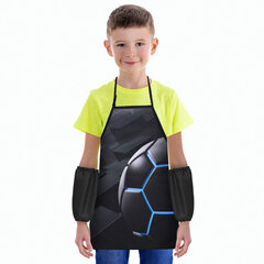 Фартук с нарукавниками для уроков труда ЮНЛАНДИЯ, регулировка по росту, 46&times;54 см, &laquo;Soccer ball&raquo;, 273765