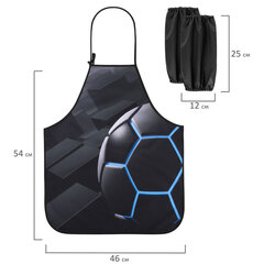 Фартук с нарукавниками для уроков труда ЮНЛАНДИЯ, регулировка по росту, 46&times;54 см, &laquo;Soccer ball&raquo;, 273765