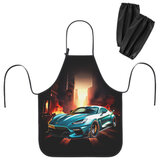 Фартук с нарукавниками для уроков труда ЮНЛАНДИЯ, регулировка по росту, 46х54 см, "Fire car", 273768