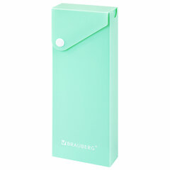 Пенал пластиковый BRAUBERG, 1 отделение, на кнопке, 20&times;7 см, ассорти, &laquo;Pastel&raquo;, 273770