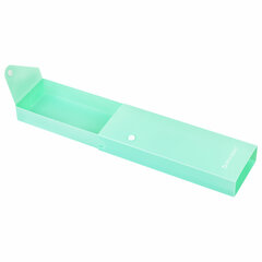 Пенал пластиковый BRAUBERG, 1 отделение, на кнопке, 20&times;7 см, ассорти, &laquo;Pastel&raquo;, 273770