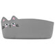 Пенал ЮНЛАНДИЯ ЮНИОР, 1 отделение, искусственная кожа, "Gray kitty", 20х9х7 см, 273819