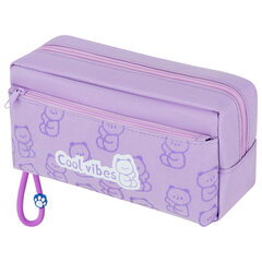 Пенал ЮНЛАНДИЯ ЮНИОР, 2 отделения, "Cool vibes", 21х9х8 см, 273821