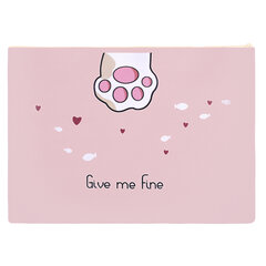 Папка для тетрадей ПИФАГОР А4, 1 отделение, ПВХ, на молнии, АССОРТИ, &laquo;Лапки&raquo;, 32&times;23 см, 273829