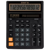 Калькулятор настольный STAFF STF-888-New (202x158 мм), 12 разрядов, двойное питание, черный, 273831