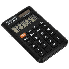 Калькулятор карманный CROMEX (КРОМЕКС) CX-210N-BK (96&times;62 мм), 8 разрядов, двойное питание, черный, 273834
