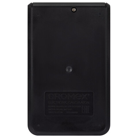 Калькулятор карманный CROMEX CX-210N-BK (96х62 мм), 8 разрядов, двойное питание, черный, 273834
