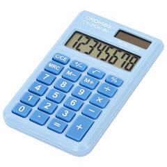 Калькулятор карманный CROMEX (КРОМЕКС) CX-210N-BU (96&times;62 мм), 8 разрядов, двойное питание, голубой, 273835
