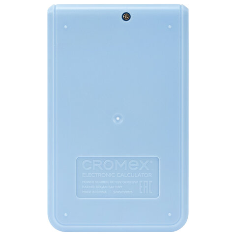 Калькулятор карманный CROMEX CX-210N-BU (96х62 мм), 8 разрядов, двойное питание, голубой, 273835