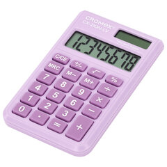 Калькулятор карманный CROMEX (КРОМЕКС) CX-210N-LV (96&times;62 мм), 8 разрядов, двойное питание, сиреневый, 273836