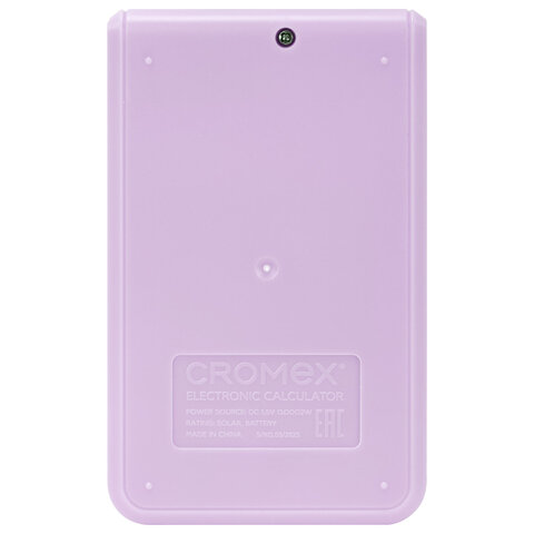 Калькулятор карманный CROMEX CX-210N-LV (96х62 мм), 8 разрядов, двойное питание, сиреневый, 273836