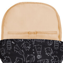 Рюкзак HEIKKI DREAM (ХЕЙКИ) универсальный, с карманом для ноутбука, эргономичный, &laquo;Crazy cats&raquo;, 42&times;26&times;14 см, 273853